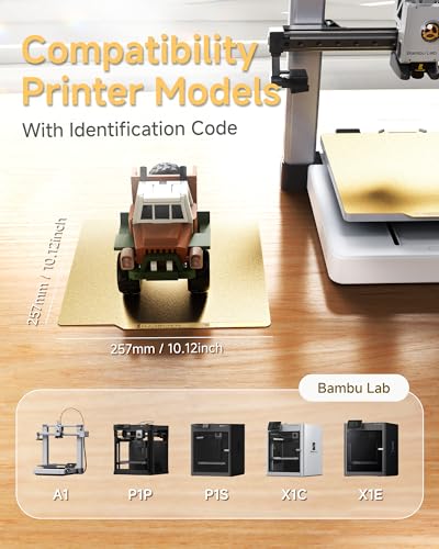 YOOPAI Double Side Textured PEI Sheet for Bambu Lab A1/P1P/P1S/ X1C/X1E, 257x257mm Build Plate for 3D Printer, Flexible Magnetic PEI Plate High-Temperature Resistant Heat Bed Platform, Pack of 2 - Image 7