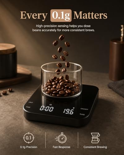 CULIKEM Coffee Scale with Timer for Pour-Over