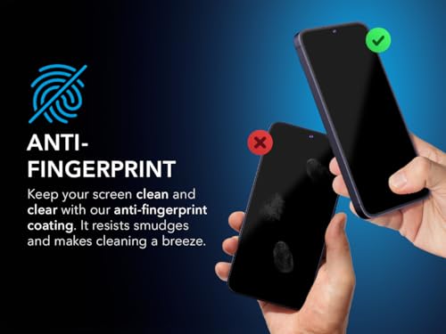 Deppa [2 Pack Privacy Screen Protector for Samsung Galaxy S24 FE (6.7') Tempered Glass | Fingerprint Unlock | Full Coverage | Case Compatible | with Bubble Free Easy Install Kit [Video Guide] by Deppa - Used condition - Image 9