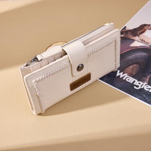 Image of Montana West X Wrangler Wallets for Women Ladies Female Bifold Card Cases Money Organizer Minimalist Travel Wallet with Rfid Lining and ID Window