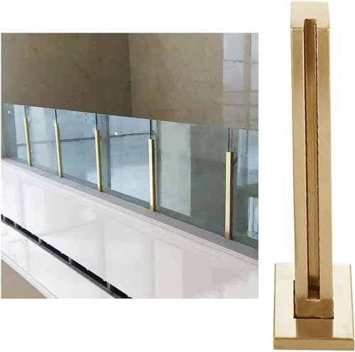 Poste de barandilla de vidrio de acero inoxidable 304 con abrazadera anticorrosión de 85cm 2