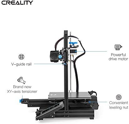 3D Printer Creality Ender-3 V2, 2020 Upgraded 3D Printer with Silent Motherboard, Resume Printing, Convenient Tool Box, New Display