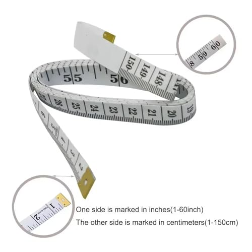 Cinta métrica de sastre 3m x 2.0cm Fibra blanca miniatura 2