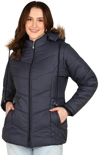 ELLIPSE Nylon Full Sleeve Solid Casual Fashionable And Stylish Winter Jacket For Women's