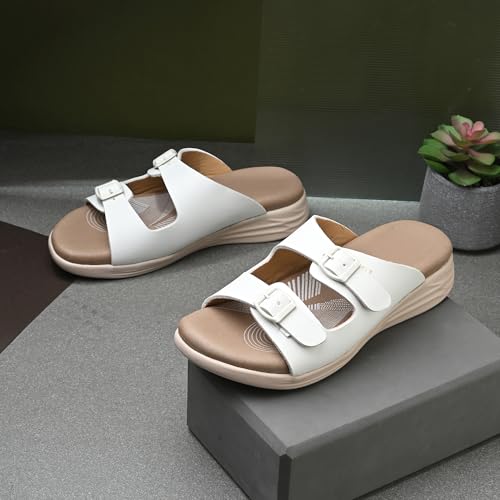 Image of Centrino Women's Sandals |Stylish Slip-On Sandals for Ladies| Elegant & Trendy Design|Double Buckle Adjustable Straps Slide Footwear|Light Weight and Comfortable|Flip Flops for Ladies (9323)
