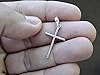 Cross Sterling Silver 925 Pendant Minimalistic Religious Unisex Jewelry #5