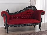  Simone Guarracino Luxury Design Chaise Longue Alejandra Estilo Barroco Dark Diván Color Negro Lacado Terciopelo Bordeaux Botones Crystal Sw