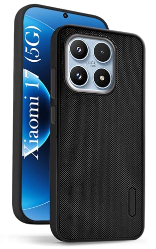 Image of Jkobi Rubberised Back Cover Case for Xiaomi 17 5G (Textured Grip Design | Micro-Fiber Cloth Inside | Slim and Light Weight | Soft Touch and Feel)