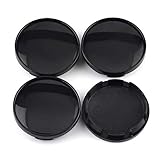60mm Black ABS Car Wheel Center Hub Caps Base Set of 4