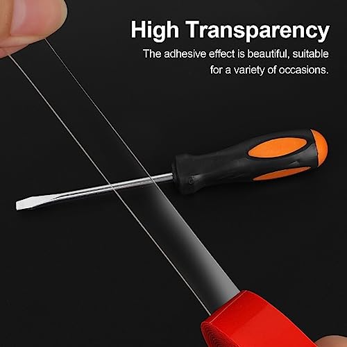 Double Sided Tape 2 Pack Heavy Duty, (3/4" Width, Total 20 Ft) Clear Adhesive Waterproof Removable Double Sided Mounting Tape For Carpet Fix, Home Office Wall Decor, Diy Crafts, Car Glass Decor #TOP3