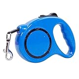 FANQIECHAODAN 5m Einziehbare Hundeleine für kleine und mittlere Haustiere, 360 ° Verwicklungsfreiheit, Einhandbremse/Pause/Sperre, Starkes reflektierendes Nylonband Pet Training, Laufen, Joggen