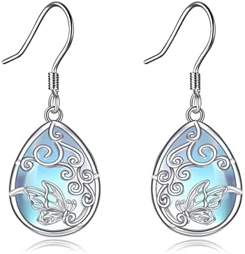 Daisy/Mermaid/Celtic Knot Earrings Sterling Silver Moonstone Earrings Sunflower Earrings Jewelry Gifts for Women Girls