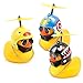 Bymivofun 3 pièces Ornement de Voiture de Canard Jaune, Décorations de Tableau de Bord de Voiture de Canard, Canard de Voiture avec Casque à Hélice, pour la Décoration de Voiture, Bureau, Chambre