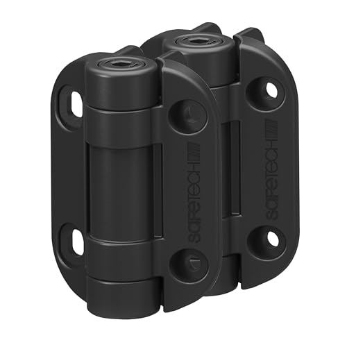 Safetech Hardware TopKlik SHG-90L Charnières de portail à fermeture automatique pour piscine et extérieur – Charnières de portail robustes et réglables...