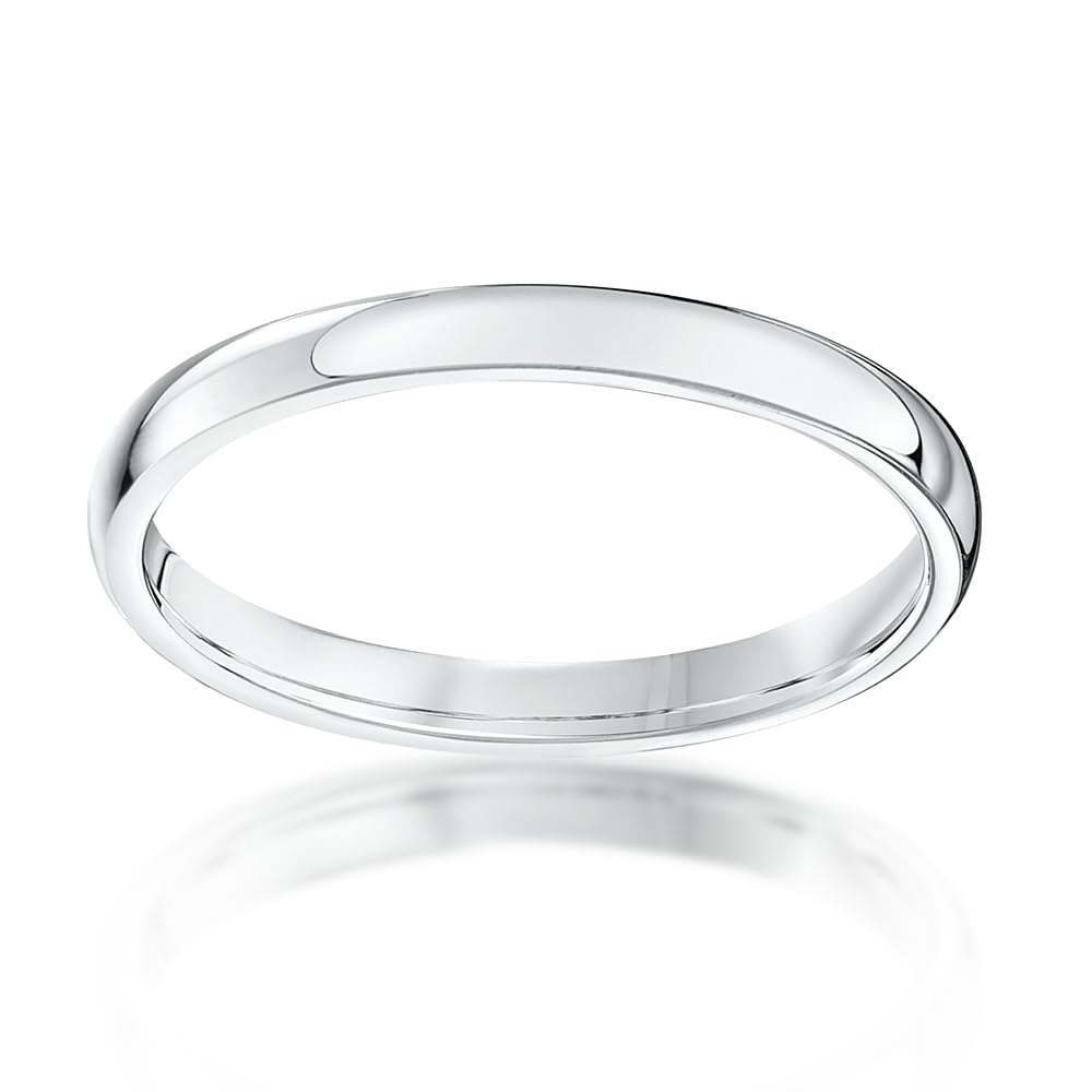 Theia Anillo de Bodas en Platino de 2-6mm, Forma de Corte Super Pesado, Pulido