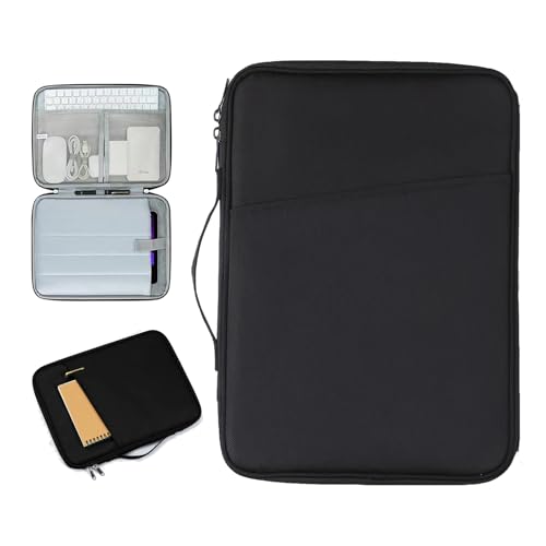 JUNJIEFU 9-11 Tablet Tasche Schutzhülle für 11 iPad Air M3 i-Pad A16 2025 iPad10/9/8/7/iPad 10. Gen/Air 5/4 10 9 Slim Tablet Tasche Hülle für Galaxy Tab A9+ / A11 Plus 11 Schwarz