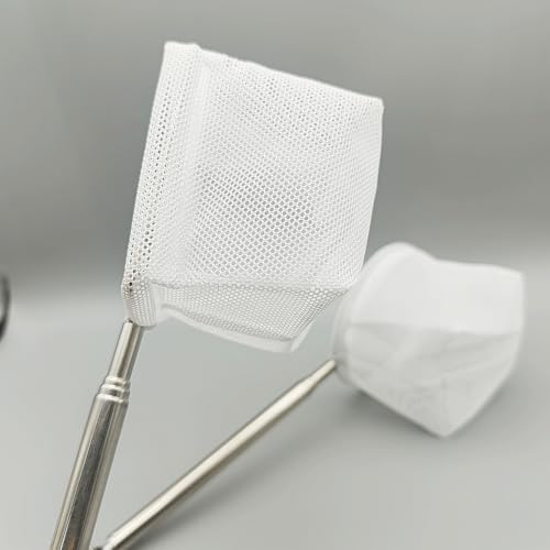 Image of 2-Pack Mini Shrimp Net Betta Net (3D Mesh Bag | Square Rim & Round Rim | Extendable Handle) for Aquarium