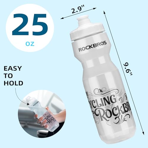 ROCKBROS Bike Water Bottle 20oz-25oz Squeeze Cycling Water Bottle BPA Free - image 5