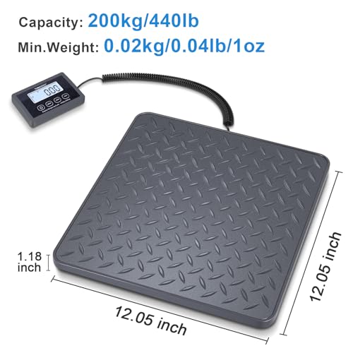 THINKSCALE Shipping Postal Scale with Integrated One-Piece Platform, 10g High Accuracy 440lb Capacity for Packages, Small Business & Warehouse, Battery & AC Adapter Included THINKSCALE Shipping Postal Scale with Integrated One-Piece Platform, 10g High Accuracy 440lb Capacity for Packages, Small Business & Warehouse, Battery & AC Adapter Included - Image 2