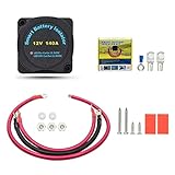 Wztepeng 12V 140A Dual Battery Isolator with Wiring Cable Kit -VSR Voltage Sensitive Relay Compatible with SUV Boat ATV UTV RV Truck-Double Battery Automatic Charger
