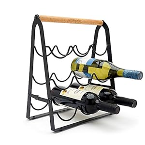 simplywire – Collapsible Wine Rack – 9 Unit Bottle Holder – Black