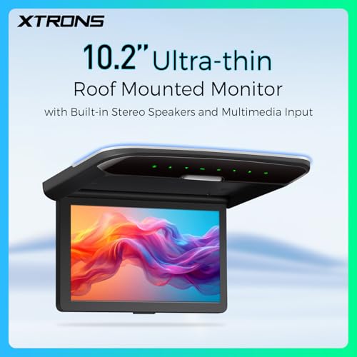 Reproductor de techo para coche IPS de 10.2" con entrada HDMI y puerto USB multimedia 2