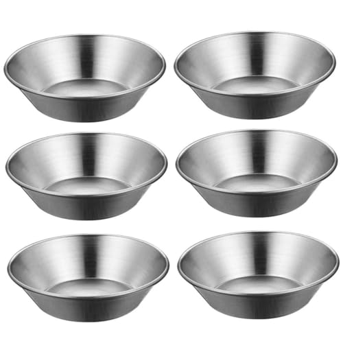 Luxshiny 6Pcs Aluminium Alloy Egg Tart Mold Non Stick Baking Tool for Egg Tarts Pies Muffins and Jelly Easy Release and for Home Baking