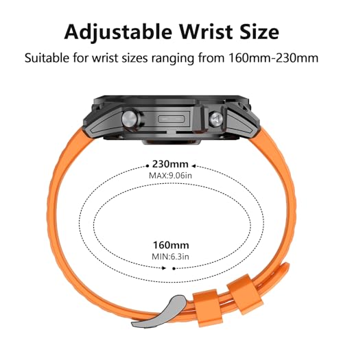 Image of Silicone Band for Garmin Enduro 3 2 /Fenix 8 pro /tactix 8 AMOLED 51mm /Fenix 7X /6X pro sapphire solar /5X plus, 26mm Quickfit Sprot Watch Strap Replacement for Descent Mk2i /3i /epix Pro /quatix 8 51mm