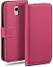 Produktbild moex Klapphülle für Samsung Galaxy Note 3 Neo Hülle klappbar, Handyhülle mit Kartenfach, 360 Grad Schutzhülle zum klappen, Flip Case Book Cover, Vegan Leder Handytasche, Pink