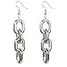 DALIANMAO Ohrringe Persönlichkeit Süßigkeiten Farbe Acryl Langkette Aussage Ohrringe Bunte Regenbogen Geometrische Kühle Ohrringe Für Frau Party Schmuck (Metal Color : Silver)