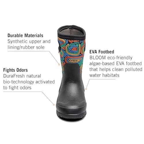Image of BOGS Grasp Kids Waterproof Rain Boots, Insulated Winter Snow Boots