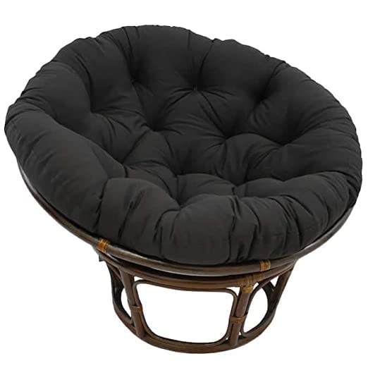 Image of KYNE Microfibre Round Cushion for Hanging Basket Round Shape Swing Chair Cushions for Outdoor Egg Swing Chair Garden Swing, Seat Padded Pillow Cushion (Black)