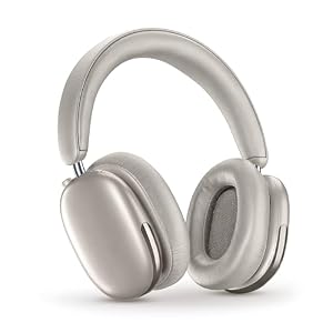 Music Sound Bluetooth Over-Ear Kopfhörer Aurix mit Einer aktiven Geräuschunterdrückung, räumlichem Audio, Bedienelementen, einem Mikrofon und bis zu 35 h Akkulaufzeit, weiß