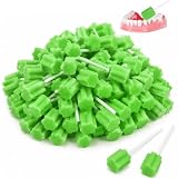 100 Stück Mundpflegestäbchen Schaumstoff,Grün Mundhygiene Wattestäbchen