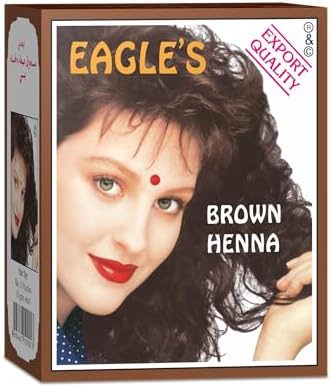 EAGLE'S Brown Henna Powder for Hair, 6 Sachets x 10 gm Each| Hair Color for Men & Women |Natural, Brown Color (Mehndi) | Ammonia-Free | Nourishes & Strengthens Hair, Long-Lasting, Salon-Quality Finish| Easy to Use Multi-Pack | Hair Dye Powder