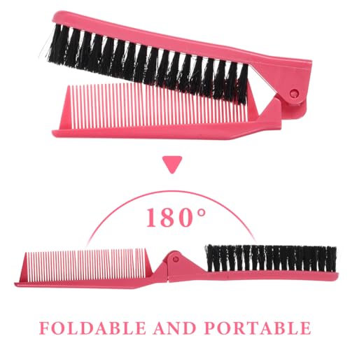 Peine plegable portátil doble para viaje tamaño bolsillo miniatura 6