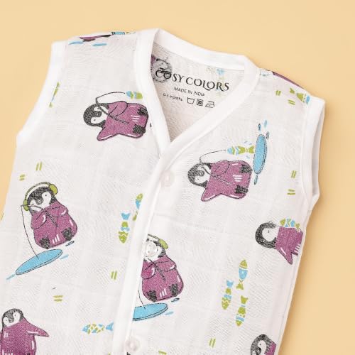 Image of Pure Muslin Baby Jhabla, Soft and Comfortable, Newborn