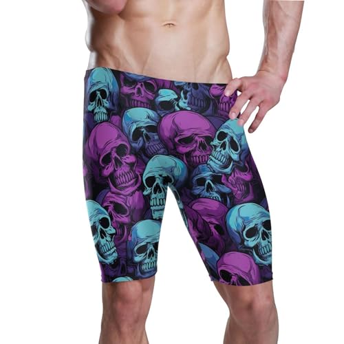 UMIRIKO Sugar Skull Skeleton Gothic Swim Jammers Swimsuit for Men XXL B0400462
