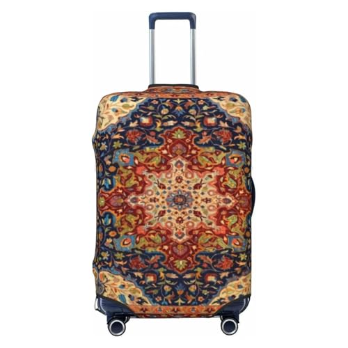 Oriental Persian Turkish Carpet Pattern Luggage Cover, Protective Washable Suitcase Cover - Travel High Elastic Fibers Suitcase Protector Fits Medium