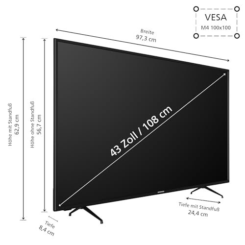 Daewoo Android TV 43 Zoll Fernseher (4K UHD Smart TV, HDR Dolby Vision, Dolby Atmos, Triple-Tuner) D43DM54UANSX – Bild 3