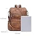 CLUCI Backpack Purse for Women Fashion Leather Designer Travel Large Ladies Shoulder Bags with Tassel Two-toned Brown