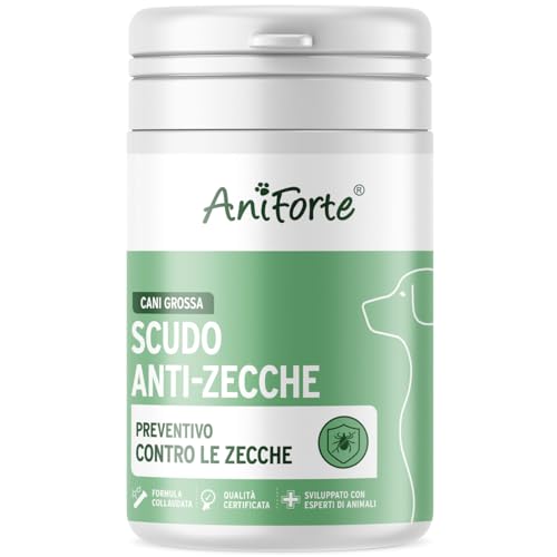 AniForte protezione zecche per cani 35-50 kg, 60 capsule – scudo naturale contro zecche e parassiti, protezione antiparassitaria, antiparassitario e repellente zecche