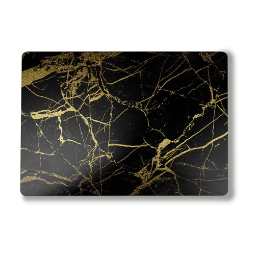 Laptop Skin Compatible with Surface Laptop 7 15" (2024) - Black Gold Marble - Premium 3M Vinyl Protective Wrap Decal Cover - Easy to Apply | Crafted in The USA by MightySkins