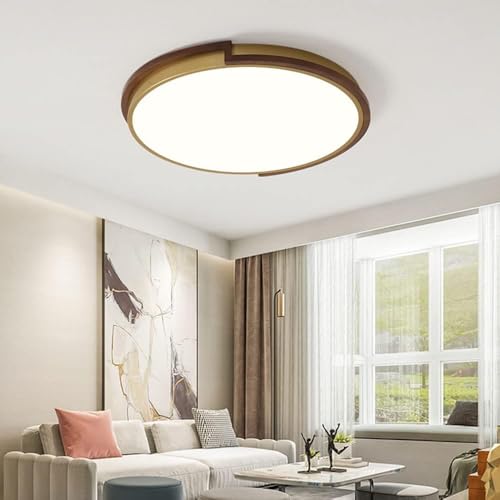 Plafón de madera de nogal creativo para iluminar techos bajos 2