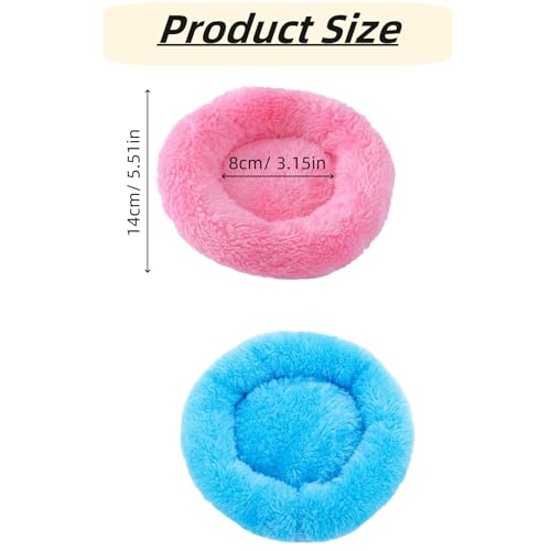Image of 2 Pcs Bird Bed, Plush Bird Nest Mat Parakeet Bed for Cage Bird Accessories for Cockatiel Parrot Conure Lovebird Budgie