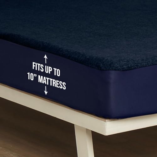 Image of Wakefit Cotton Feel Ultra Soft Waterproof Mattress Protector | Breathable - Hypoallergenic Mattresses Cover 78 inch x 60 inch - Queen, Blue