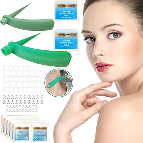 2 Piezas Skin Tag Removal Kit,Kit de Eliminación de Etiquetas de Piel,Seguro e indoloro Kit De Eliminación Etiquetas de Piel,Kit Eliminar Acrocordones para En La Cara,El Cuerpo Y El Cuello(2 bis 8mm) Cover