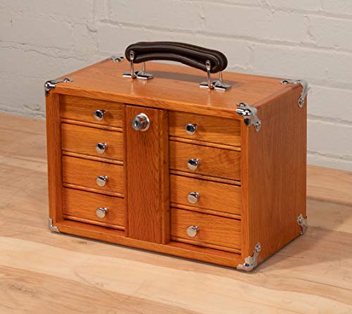 Gerstner International Gi-T12 Red Oak 4-Drawer Mini Portable Chest #TOP1