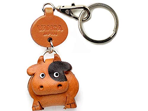 Cow Leather Animal Small Keychain Vanca Craft-Collectible Keyring Charm Pendant Made In Japan #TOP24