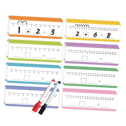 YARNOW Set 16 Carte Cancellabili a Secco per Matematica con